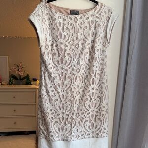 Muse Cream Lace Mini Dress